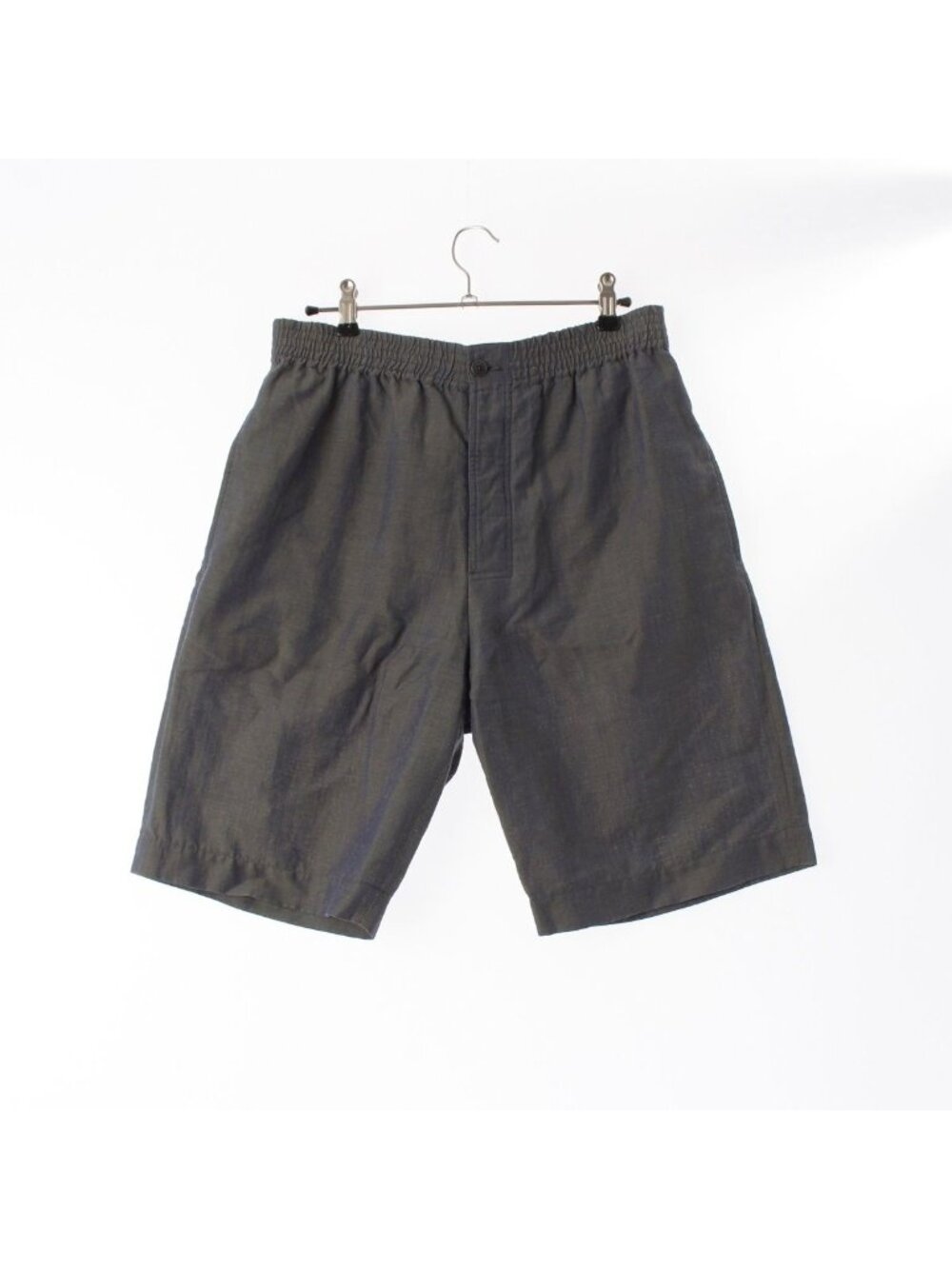 Hermes Linen Wool Pants Shorts Gray 38